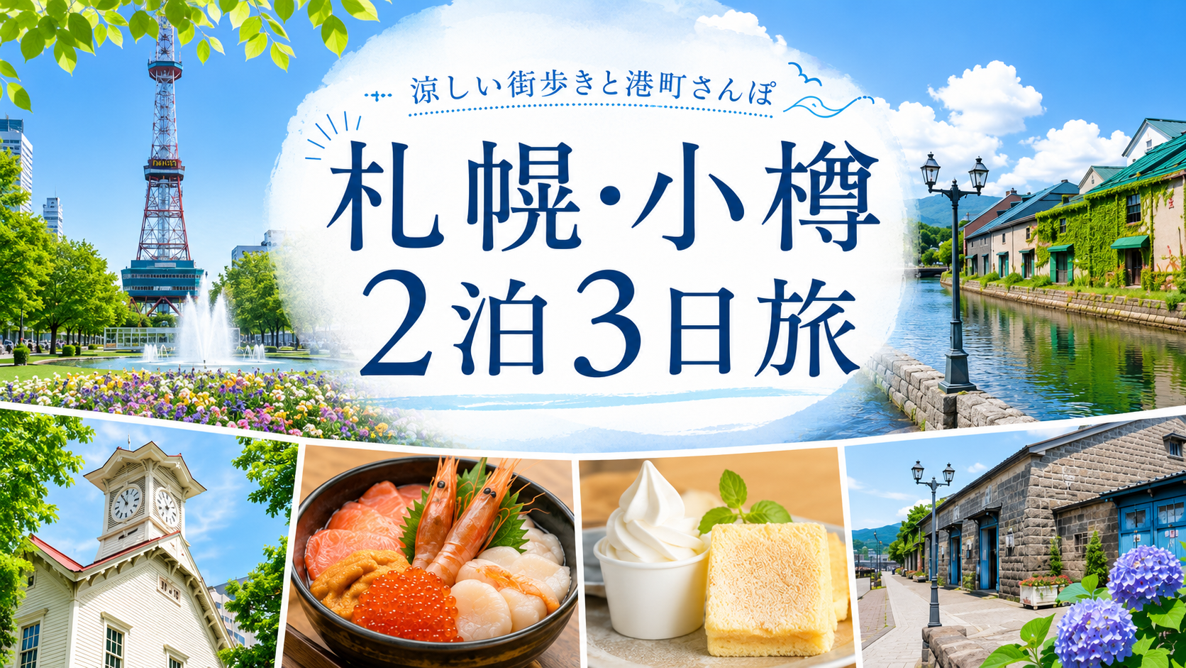 札幌・小樽で2泊3日|夏の北海道を満喫する王道観光とグルメの旅