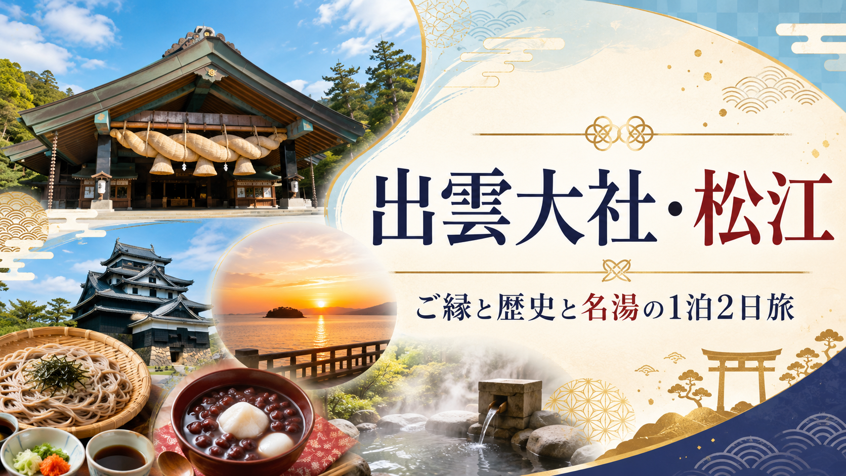 出雲大社・松江で1泊2日|縁結びの聖地と国宝の城をめぐる旅